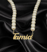 Load image into Gallery viewer, Custom Pearl Name Necklace
