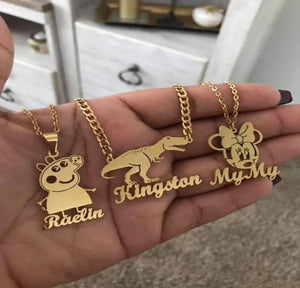 Kid’s Solid Character Name Necklace